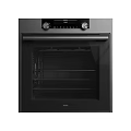 Modern Built in Black Kitchen Oven with Control Panel Glass Door and Interior Racks