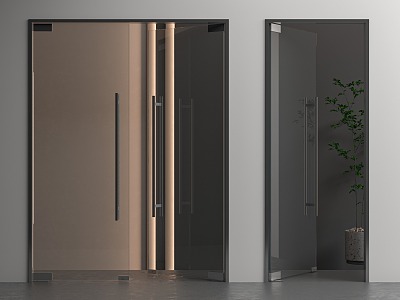 Glass single door 3d model