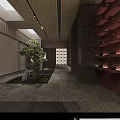 Chinese Style Interior Design With Wooden Grilles Circular Window Bookshelves And Tables Chairs