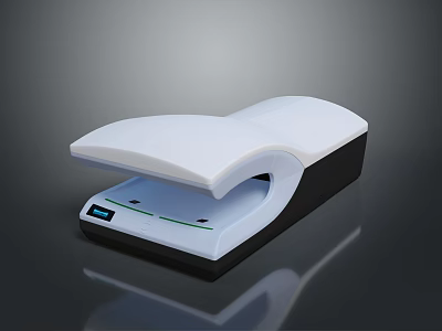 Modern Flatbed Scanner White And Black Design For Office Document Scanning Electronic Device 3d model