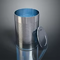 Stainless Steel Open Top Can With Removable Lid For Daily Use