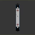 Amtrak Electric Train With American Flag Design Red Pantographs And White Blue Exterior