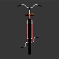 Stylish Red Bicycle With Brown Seat Black Fenders And White Rims