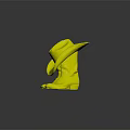 White Cowboy Hat Resting On Red Cowboy Boots Fashion Clothing Accessory