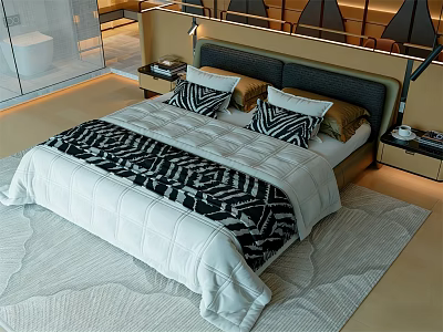 Modern Light Luxury Double Bed
