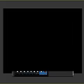 Black Electronic Equipment Rack With Multiple Components Cables And Control Panels