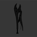 Heavy Duty Black Locking Pliers With Adjustable Screw For Hardware Tools