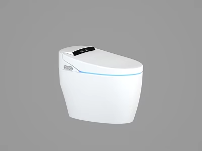 Modern Smart Toilet Design With Automatic Bidet And LED Light Features 3d model
