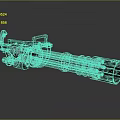 Heavy Duty Mechanical Weapon With Metallic Finish And Intricate Tactical Structure