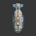 Pioneer 23 Spacecraft 3D Model With Transparent Cockpit And Blue Yellow Design