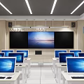 Modern Classroom Computer Classroom 3d model
