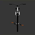 Sleek White Mountain Bike Featuring Black Tires Aluminum Frame And Reflective Strips