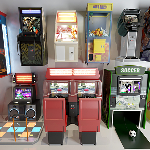 Modern game machine dancing machine game machine entertainment machine combination 3d model