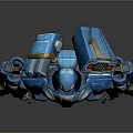 Modern game character war machine mech warrior machine armor mechanical armor 3d model