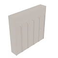 Elegant Modern White Chest of Drawers With Five Arched Doors And Metal Handles