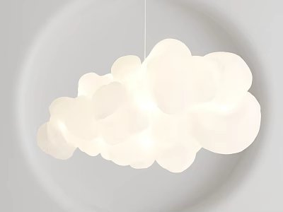 Modern Cloud Shaped Chandelier With Soft Lighting For Interior Warm Ambiance 3d model