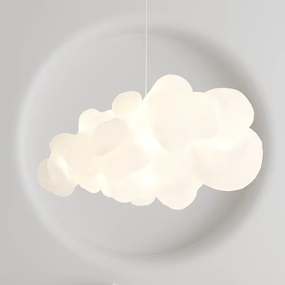 Modern Cloud Shaped Chandelier With Soft Lighting For Interior Warm Ambiance 3d model