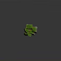 Stacked Rock Landscape Feature With Green Moss And Natural Textured Design
