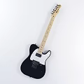 Stylish Electric Guitar With Black Body Light Wood Neck And Metal Strings For Music Lovers