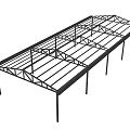 Steel Structure Framework With Industrial Metallic Support Beams And Columns