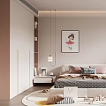 Cozy Modern Kids Bedroom With Toys Wall Art And Furniture