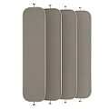 Modern Wall Decor With Grid Texture And Beige Gray Striped Designs For Home
