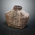 Woven Storage Basket Handmade with Natural Material for Home Organizing and Decorative Use