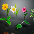 Assorted Plants Displaying Colorful Flowers And Vibrant Green Leaves