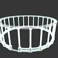 Classical Ancient Circular Architectural Structure With Ornate Columns And Balustrades Design 3d model