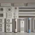 Midea Air Conditioners and Fans Including Wall Mounted Floor Standing Window Type Units 3d model