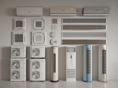 Air Conditioning Central Air Conditioning Air Conditioning Air Outlet Vertical Air Conditioning Hanging Air Conditioning Air Conditioning External Unit 3d model