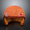 Orange Fleece Winter Cap With Speed Logo And Soft Inner Lining For Daily Use
