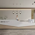 Modern Front Desk Reception Desk Medical Guide Desk 3d model