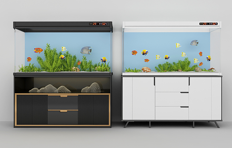 Light Luxury Fish Tank Smart Fish Tank Aquarium 3d model