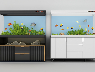 Light Luxury Fish Tank Smart Fish Tank Aquarium 3d model