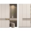 Modern Shoe Cabinet Interior Design With Multiple Doors Open Shelves And Decorative Elements