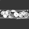 White Kitchen Shelves Displaying Jars Glass Vase Cutting Board Teapot And Bowls