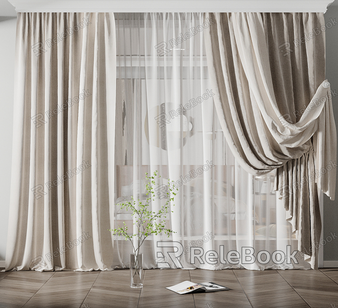 Modern Curtain Fabric Curtain model