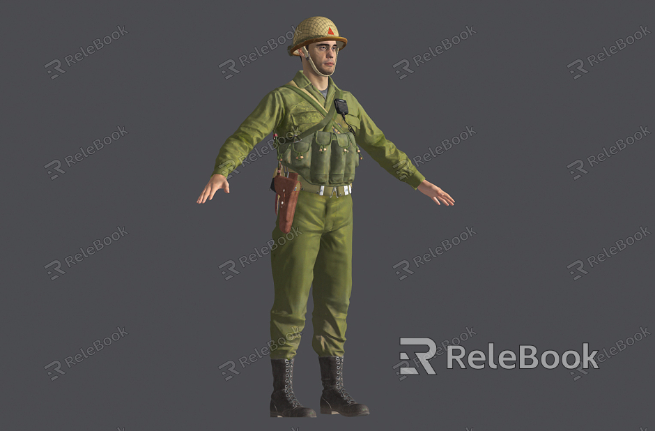 Modern man game soldier model