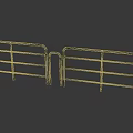Black Metal Safety Railings With Horizontal Bars And Vertical Supports