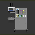 Medical Patient Monitoring Device With Digital Screen Control Panel And Wheeled Cart Drawers