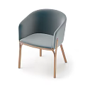 Modern Dark Gray Upholstered Leisure Chair with Rose Gold Metal Legs