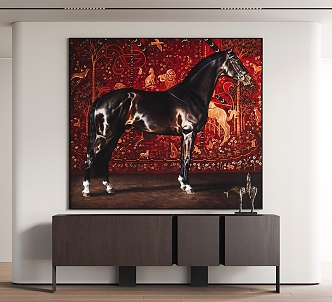 Modern Animal Painting Decorative Painting 3d model