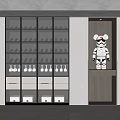 Elegant Modern Wine Cabinet Interior With LED Lighting And Glass Shelf Storage Design
