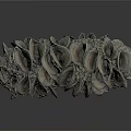 Organic Textured Sculpture With Stacked Petal Like Forms In Neutral Tones