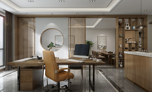 New Chinese Office 3d model