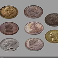 Vintage Portrait Coin Jewelry Round Metallic Pendant Fashion Accessory Design