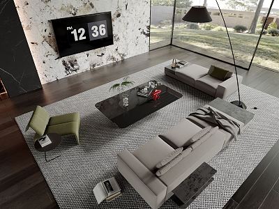 modern living room 3d model