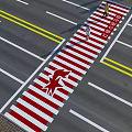Creative Zebra Crossing Red Scarf Zebra Crossing Creative Crossing 3d model