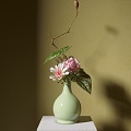 New Chinese Style Flower-arranging Vase Ornaments Japanese Style Flower-arranging Small Original Zen Style 3d model